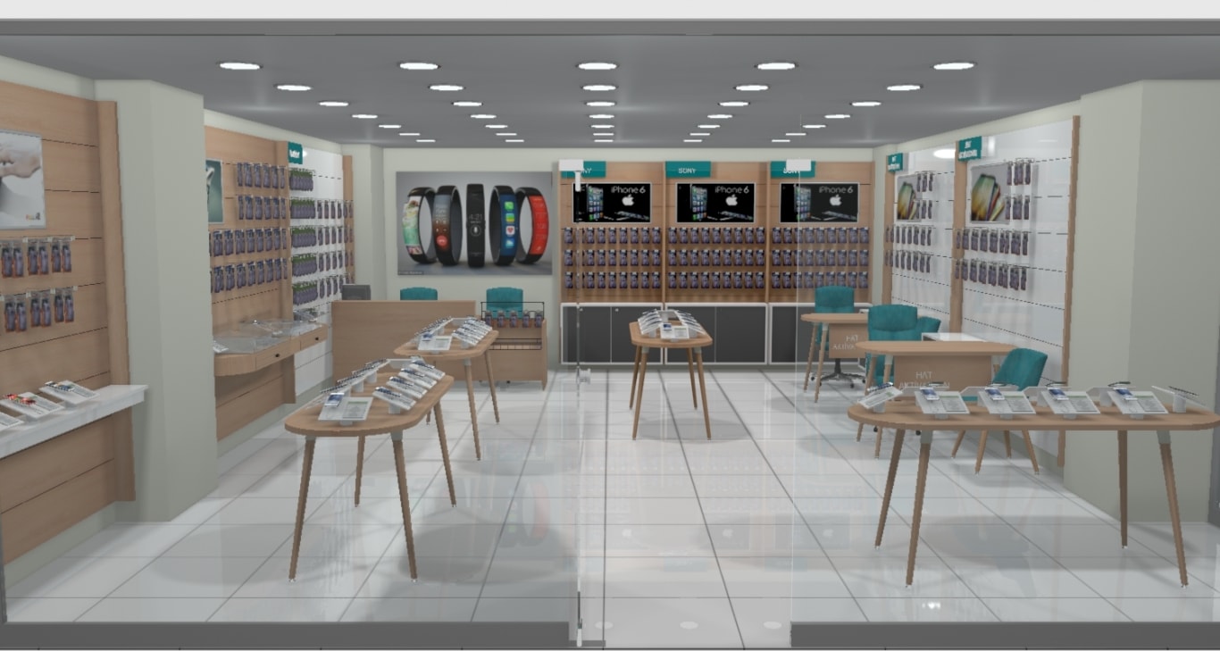 小型簡約手機店裝修設(shè)計-第1張圖片-上海古都建筑設(shè)計集團(tuán)